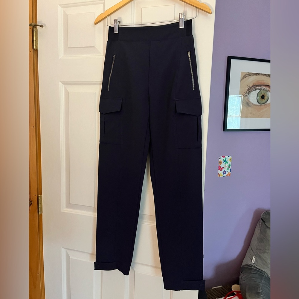 Athleta Blue High-Waisted Trousers